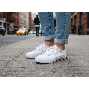 Hurley 6 Sneaker Woman's Carrie Canvas Lace-up Casual White Shoes Minimalist